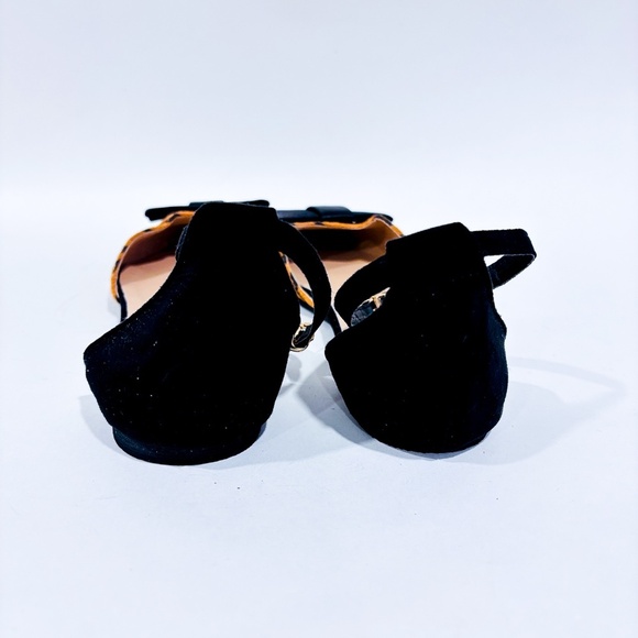 Pointed-toe tiger print flats with black satin bow | Size 40 * - Picture 6 of 7